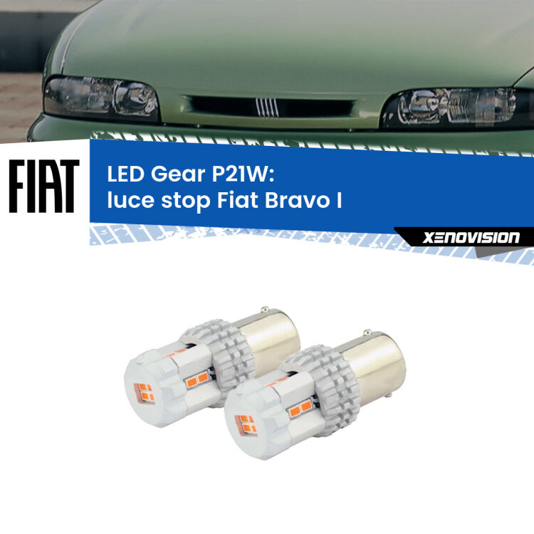 0 Luce Stop LED per Fiat Bravo I  1995 - 2001: P21W Gear <p>Coppia <strong>LED P21W Rossi per </strong><strong>luce Stop</strong> <strong>Fiat</strong> <strong>Bravo I </strong> 1995 - 2001: ultracompatti, illuminazione a 360 gradi e Canbus. Qualità Massima.</p>
<div> </div>
