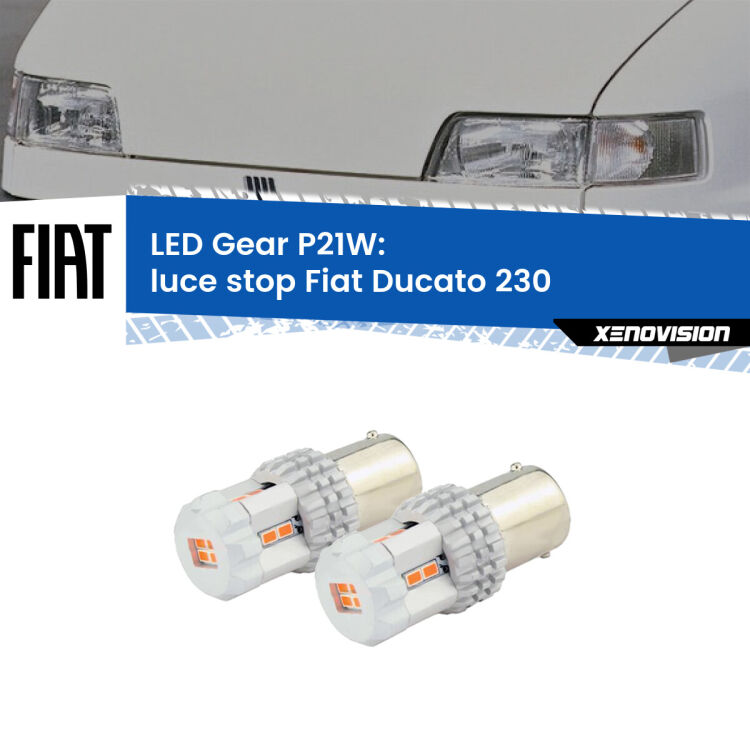 0 Luce Stop LED per Fiat Ducato 230 1994 - 2002: P21W Gear <p>Coppia <strong>LED P21W Rossi per </strong><strong>luce Stop</strong> <strong>Fiat</strong> <strong>Ducato </strong>(230) 1994 - 2002: ultracompatti, illuminazione a 360 gradi e Canbus. Qualità Massima.</p>
<div> </div>