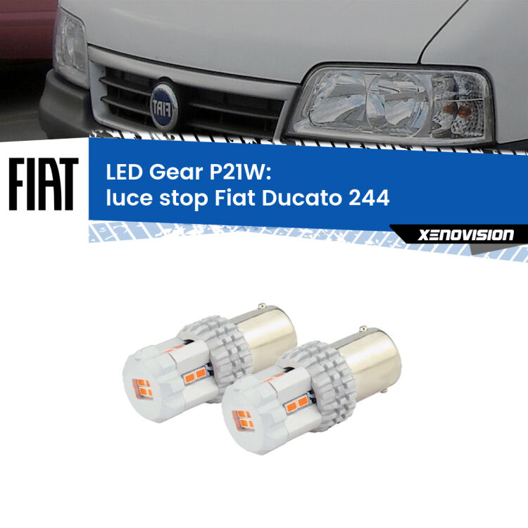0 Luce Stop LED per Fiat Ducato 244 2002 - 2006: P21W Gear <p>Coppia <strong>LED P21W Rossi per </strong><strong>luce Stop</strong> <strong>Fiat</strong> <strong>Ducato </strong>(244) 2002 - 2006: ultracompatti, illuminazione a 360 gradi e Canbus. Qualità Massima.</p>
<div> </div>