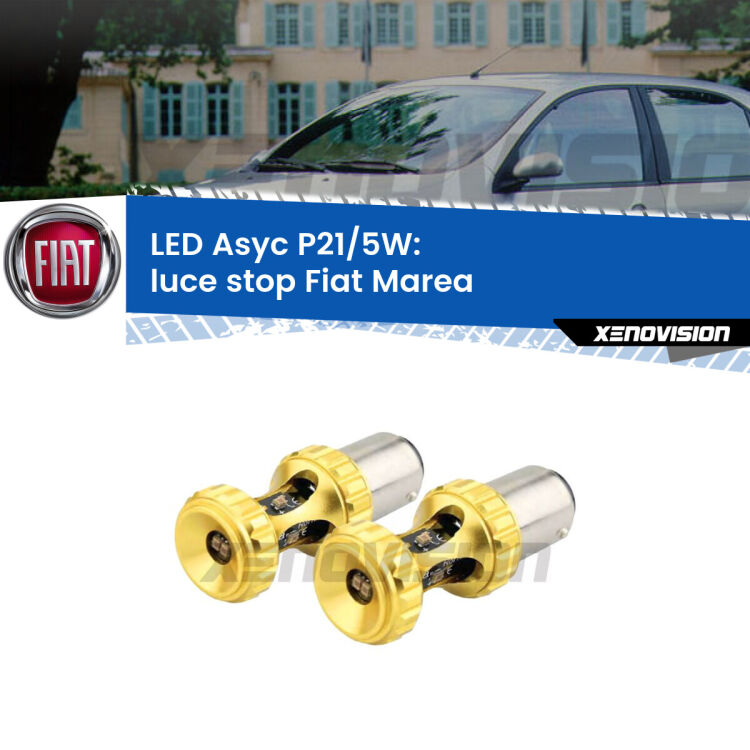 <strong>luce stop LED per Fiat Marea</strong>  1996 - 2002. Lampadina <strong>P21/5W</strong> rossa Canbus modello Asyc Xenovision.