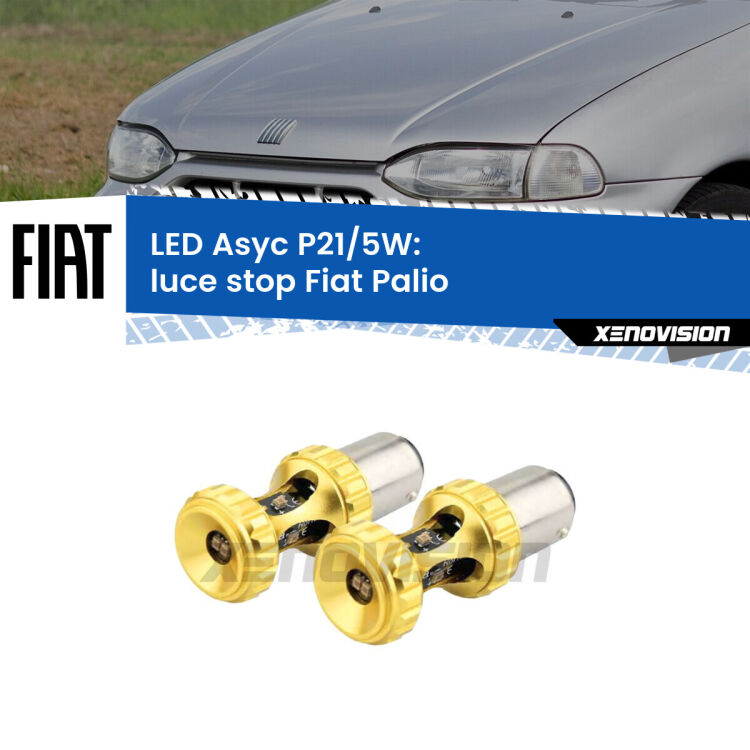0 luce Stop LED per Fiat Palio 1996 - 2003: p21/5w Asyc <strong>luce stop LED per Fiat Palio</strong> 1996 - 2003. Lampadina <strong>P21/5W</strong> rossa Canbus modello Asyc Xenovision.