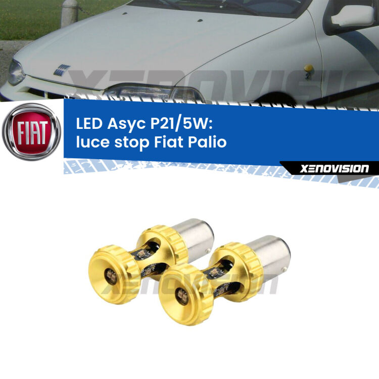 <strong>luce stop LED per Fiat Palio</strong>  1996 - 2003. Lampadina <strong>P21/5W</strong> rossa Canbus modello Asyc Xenovision.