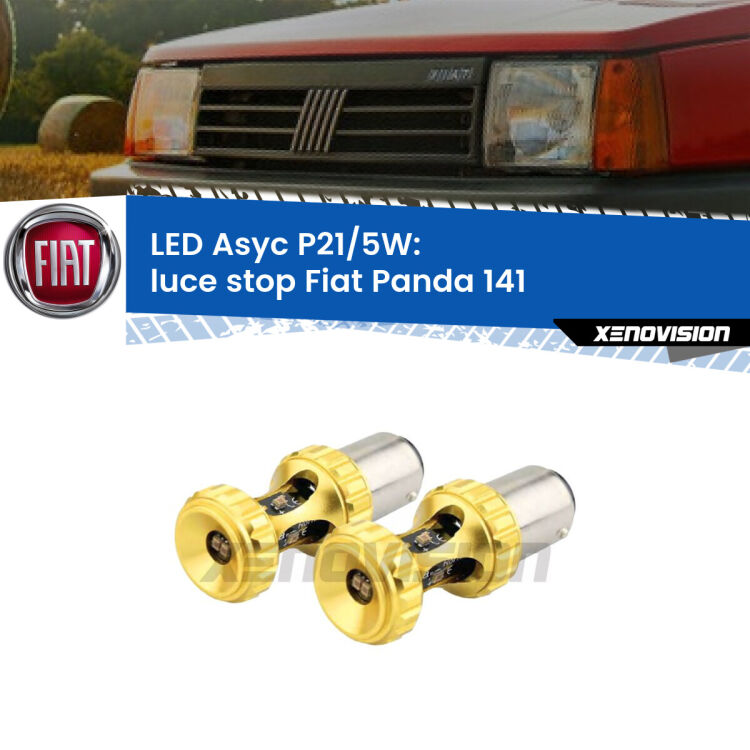 <strong>luce stop LED per Fiat Panda</strong> 141 1982 - 2004. Lampadina <strong>P21/5W</strong> rossa Canbus modello Asyc Xenovision.