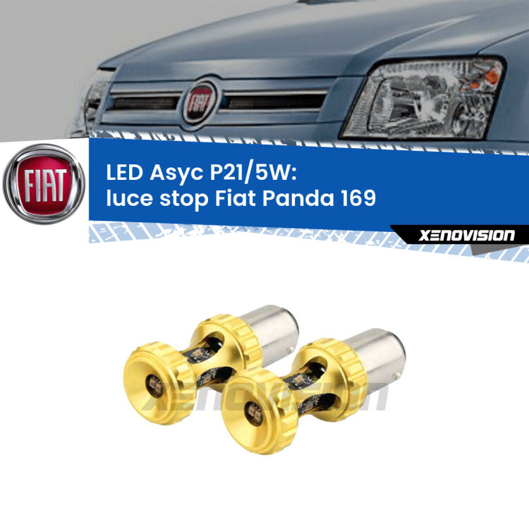<strong>luce stop LED per Fiat Panda</strong> 169 2003 - 2012. Lampadina <strong>P21/5W</strong> rossa Canbus modello Asyc Xenovision.