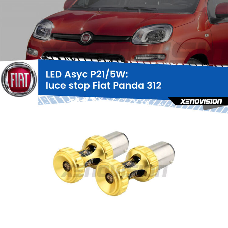 <strong>luce stop LED per Fiat Panda</strong> 312 2012 in poi. Lampadina <strong>P21/5W</strong> rossa Canbus modello Asyc Xenovision.