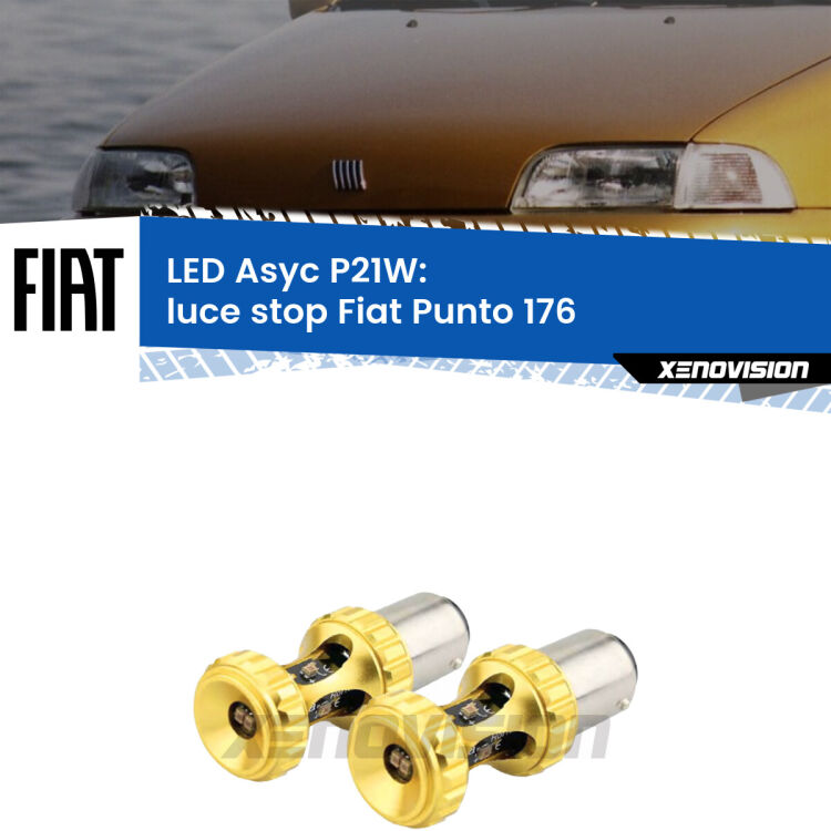 0 Luce Stop LED per Fiat Punto 176 1993 - 1999: P21W Asyc <strong>Luce Stop LED per Fiat Punto</strong> 176 1993 - 1999. Coppia lampade <strong>P21W</strong> super canbus Rosse modello Gear2.
