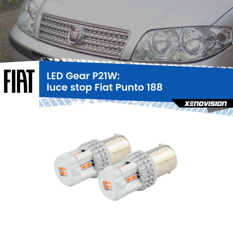 0 Luce Stop LED per Fiat Punto 188 1999 - 2010: P21W Gear <p>Coppia <strong>LED P21W Rossi per </strong><strong>luce Stop</strong> <strong>Fiat</strong> <strong>Punto </strong>(188) 1999 - 2010: ultracompatti, illuminazione a 360 gradi e Canbus. Qualità Massima.</p>
<div> </div>