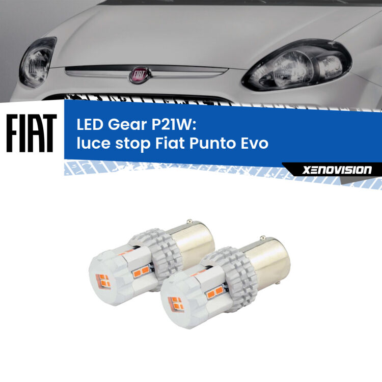0 Luce Stop LED per Fiat Punto Evo  2009 - 2015: P21W Gear <p>Coppia <strong>LED P21W Rossi per </strong><strong>luce Stop</strong> <strong>Fiat</strong> <strong>Punto Evo </strong> 2009 - 2015: ultracompatti, illuminazione a 360 gradi e Canbus. Qualità Massima.</p>
<div> </div>