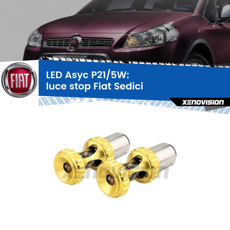 <strong>luce stop LED per Fiat Sedici</strong>  2006 - 2014. Lampadina <strong>P21/5W</strong> rossa Canbus modello Asyc Xenovision.