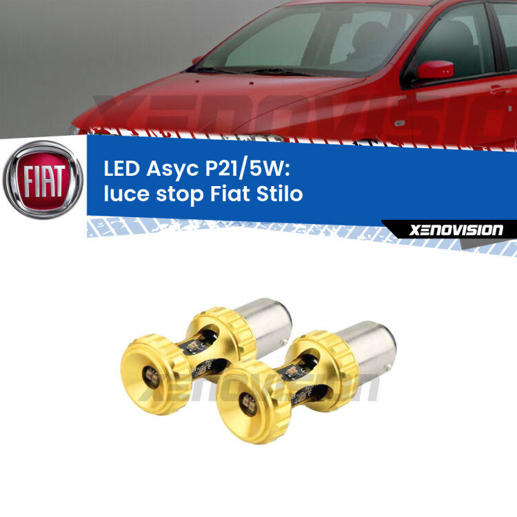 <strong>luce stop LED per Fiat Stilo</strong>  2001 - 2006. Lampadina <strong>P21/5W</strong> rossa Canbus modello Asyc Xenovision.