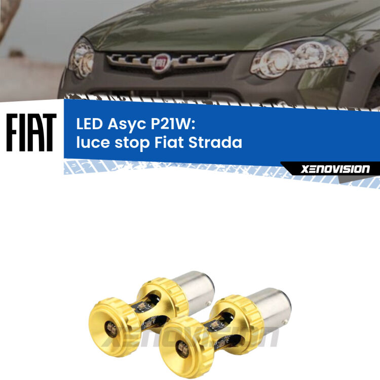 0 Luce Stop LED per Fiat Strada versione 1: P21W Asyc <strong>Luce Stop LED per Fiat Strada</strong> versione 1. Coppia lampade <strong>P21W</strong> super canbus Rosse modello Gear2.