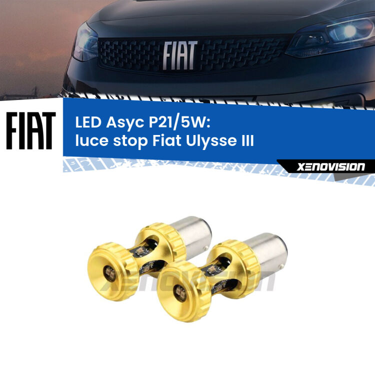 0 luce Stop LED per Fiat Ulysse III 2022 in poi: p21/5w Asyc <strong>luce stop LED per Fiat Ulysse</strong> III 2022 in poi. Lampadina <strong>P21/5W</strong> rossa Canbus modello Asyc Xenovision.
