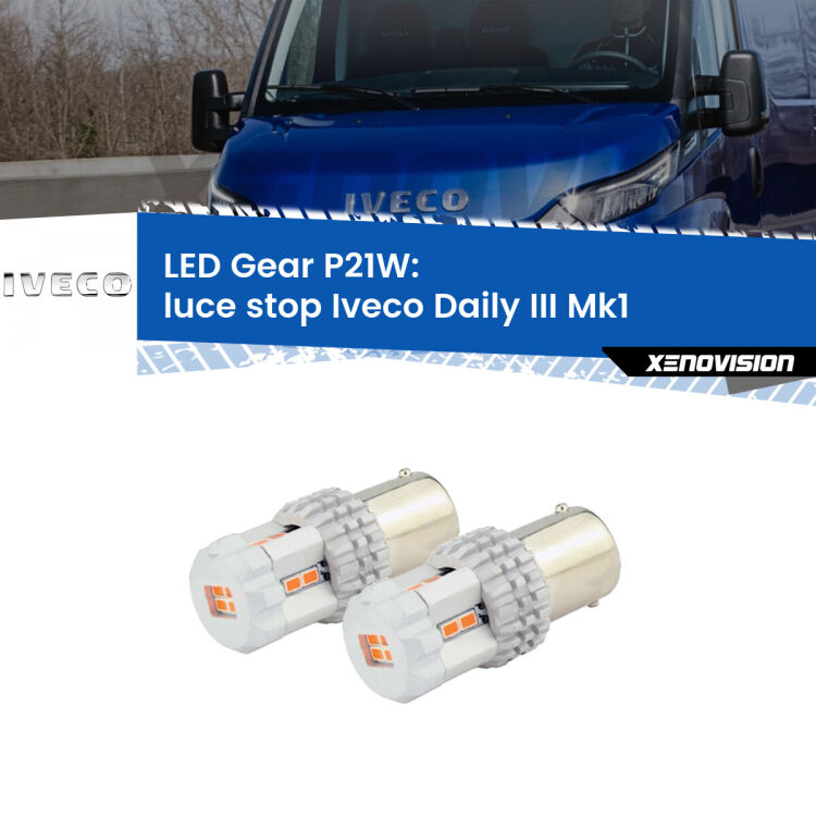 0 Luce Stop LED per Iveco Daily III Mk1 2014 - 2016: P21W Gear <p>Coppia <strong>LED P21W Rossi per </strong><strong>luce Stop</strong> <strong>Iveco</strong> <strong>Daily III </strong>(Mk1) 2014 - 2016: ultracompatti, illuminazione a 360 gradi e Canbus. Qualità Massima.</p>
<div> </div>