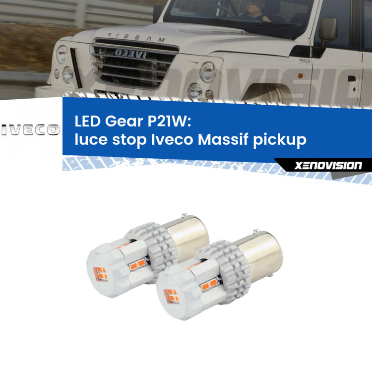 0 Luce Stop LED per Iveco Massif pickup 2008 - 2011: P21W Gear <p>Coppia <strong>LED P21W Rossi per </strong><strong>luce Stop</strong> <strong>Iveco</strong> <strong>Massif pickup </strong> 2008 - 2011: ultracompatti, illuminazione a 360 gradi e Canbus. Qualità Massima.</p>
<div> </div>