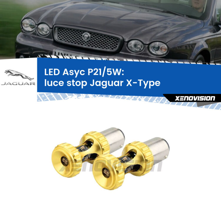 <strong>luce stop LED per Jaguar X-Type</strong>  2001 - 2009. Lampadina <strong>P21/5W</strong> rossa Canbus modello Asyc Xenovision.