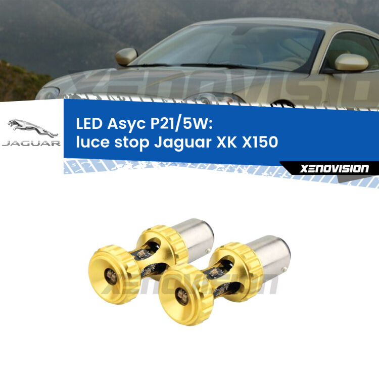 0 luce Stop LED per Jaguar XK X150 2006 - 2011: p21/5w Asyc <strong>luce stop LED per Jaguar XK</strong> X150 2006 - 2011. Lampadina <strong>P21/5W</strong> rossa Canbus modello Asyc Xenovision.