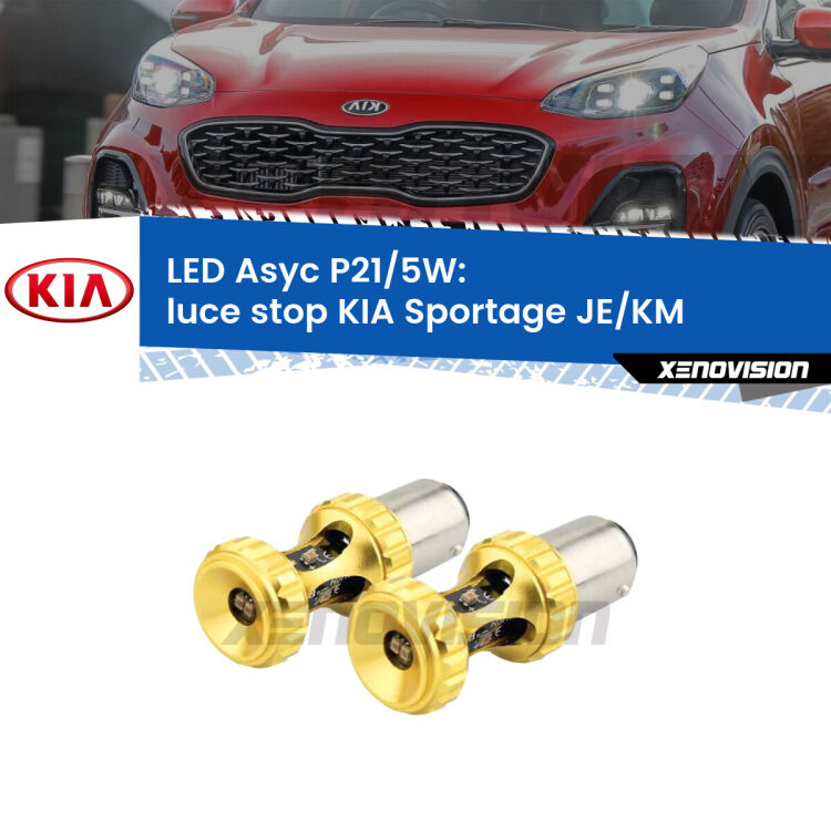 <strong>luce stop LED per KIA Sportage</strong> JE/KM 2004 - 2009. Lampadina <strong>P21/5W</strong> rossa Canbus modello Asyc Xenovision.