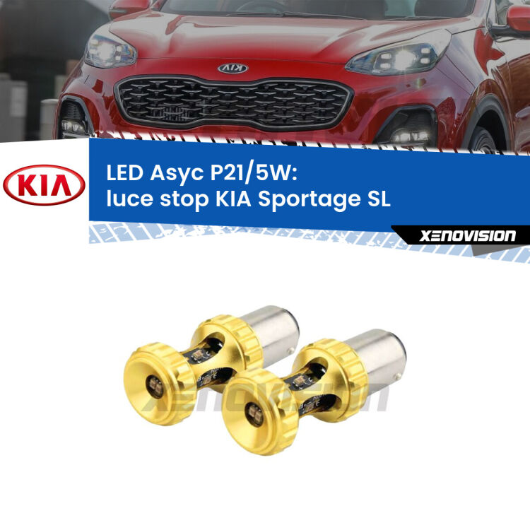 <strong>luce stop LED per KIA Sportage</strong> SL 2010 - 2014. Lampadina <strong>P21/5W</strong> rossa Canbus modello Asyc Xenovision.
