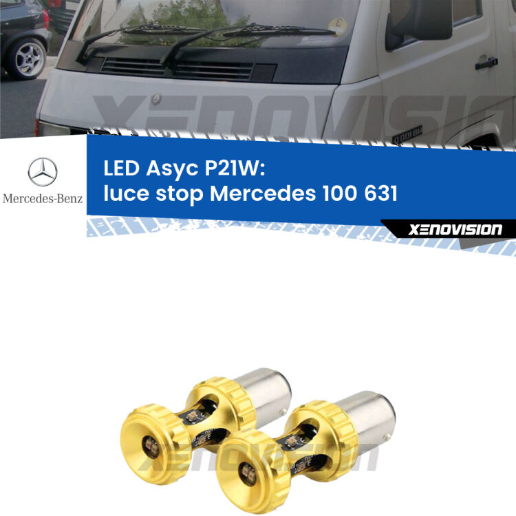 0 Luce Stop LED per Mercedes 100 631 1988 - 1996: P21W Asyc <strong>Luce Stop LED per Mercedes 100</strong> 631 1988 - 1996. Coppia lampade <strong>P21W</strong> super canbus Rosse modello Gear2.
