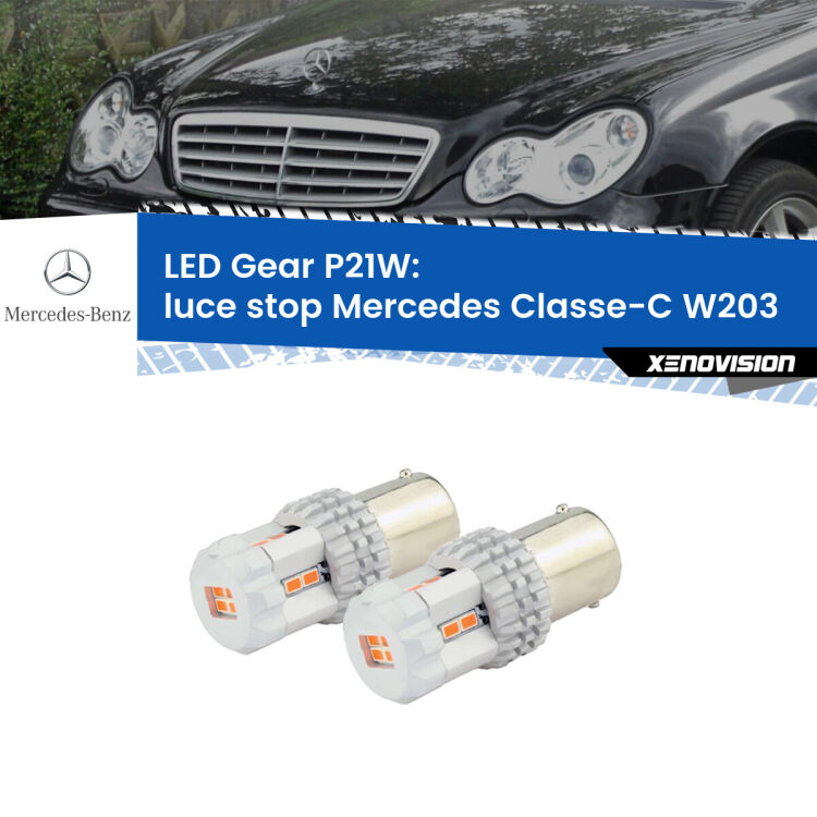 0 Luce Stop LED per Mercedes Classe-C W203 2000 - 2007: P21W Gear <p>Coppia <strong>LED P21W Rossi per </strong><strong>luce Stop</strong> <strong>Mercedes</strong> <strong>Classe-C </strong>(W203) 2000 - 2007: ultracompatti, illuminazione a 360 gradi e Canbus. Qualità Massima.</p>
<div> </div>
