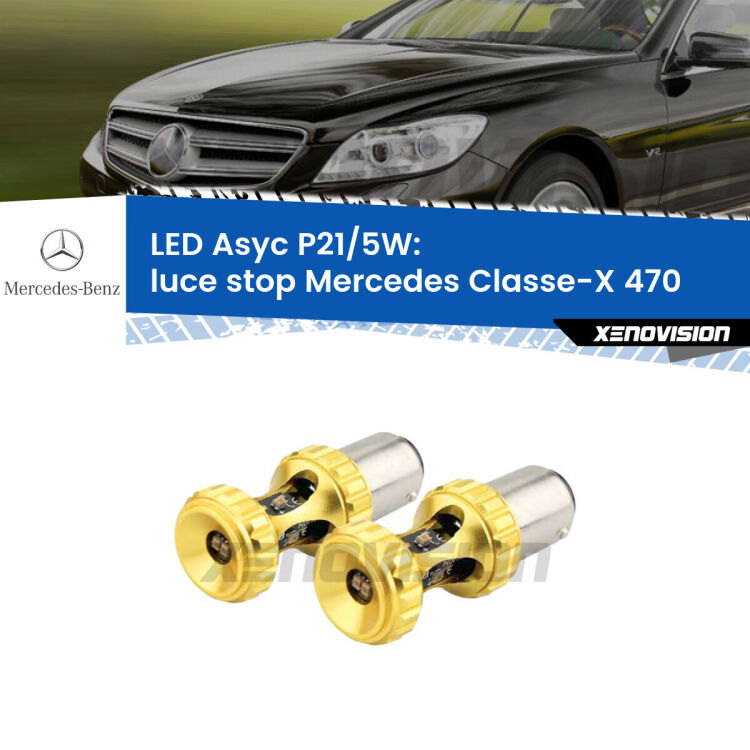 0 luce Stop LED per Mercedes Classe-X 470 2017 in poi: p21/5w Asyc <strong>luce stop LED per Mercedes Classe-X</strong> 470 2017 in poi. Lampadina <strong>P21/5W</strong> rossa Canbus modello Asyc Xenovision.
