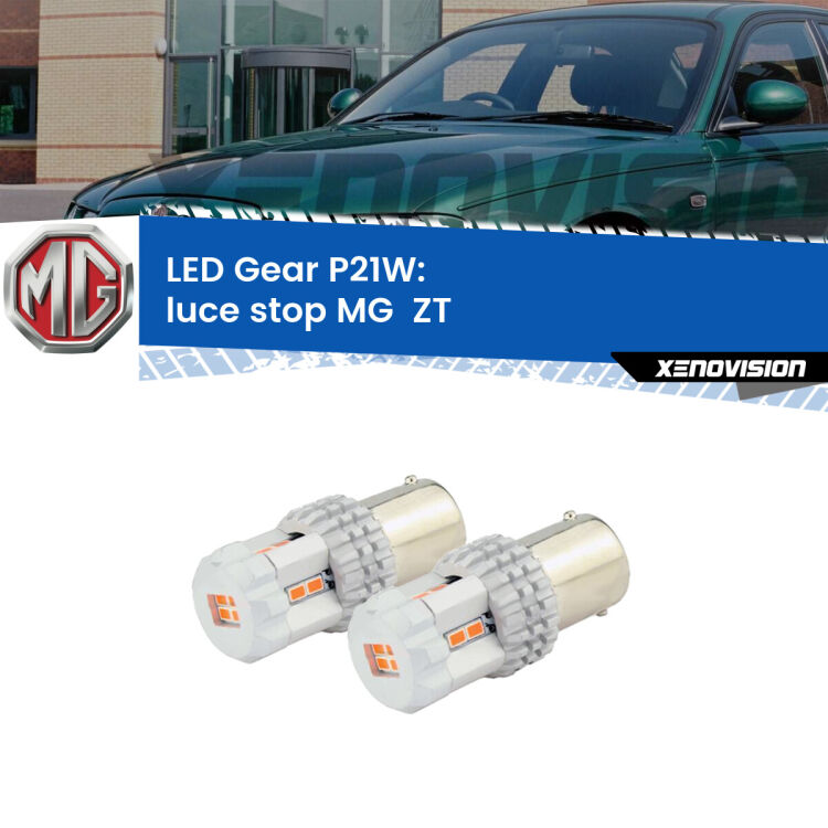 0 Luce Stop LED per MG  ZT  2001 - 2005: P21W Gear <p>Coppia <strong>LED P21W Rossi per </strong><strong>luce Stop</strong> <strong>MG</strong> <strong> ZT </strong> 2001 - 2005: ultracompatti, illuminazione a 360 gradi e Canbus. Qualità Massima.</p>
<div> </div>