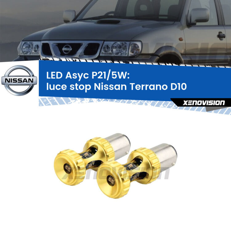 <strong>luce stop LED per Nissan Terrano</strong> D10 2013 in poi. Lampadina <strong>P21/5W</strong> rossa Canbus modello Asyc Xenovision.