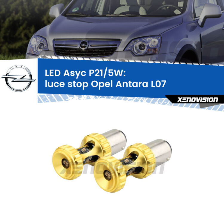 <strong>luce stop LED per Opel Antara</strong> L07 2006 - 2015. Lampadina <strong>P21/5W</strong> rossa Canbus modello Asyc Xenovision.