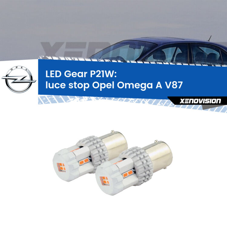 0 Luce Stop LED per Opel Omega A V87 1986 - 1994: P21W Gear <p>Coppia <strong>LED P21W Rossi per </strong><strong>luce Stop</strong> <strong>Opel</strong> <strong>Omega A </strong>(V87) 1986 - 1994: ultracompatti, illuminazione a 360 gradi e Canbus. Qualità Massima.</p>
<div> </div>