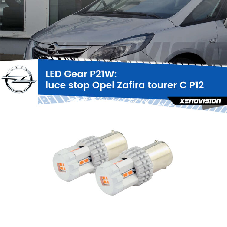 0 Luce Stop LED per Opel Zafira C Tourer  2011 - 2019: P21W Gear <p>Coppia <strong>LED P21W Rossi per </strong><strong>luce Stop</strong> <strong>Opel</strong> <strong>Zafira C Tourer </strong> 2011 - 2019: ultracompatti, illuminazione a 360 gradi e Canbus. Qualità Massima.</p>
<div> </div>