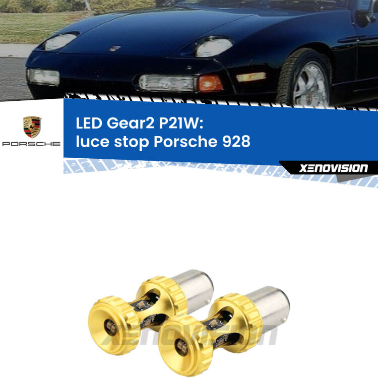 <strong>Luce Stop LED per Porsche 928</strong>  1977 - 1995. Coppia lampade <strong>P21W</strong> super canbus Rosse modello Gear2.