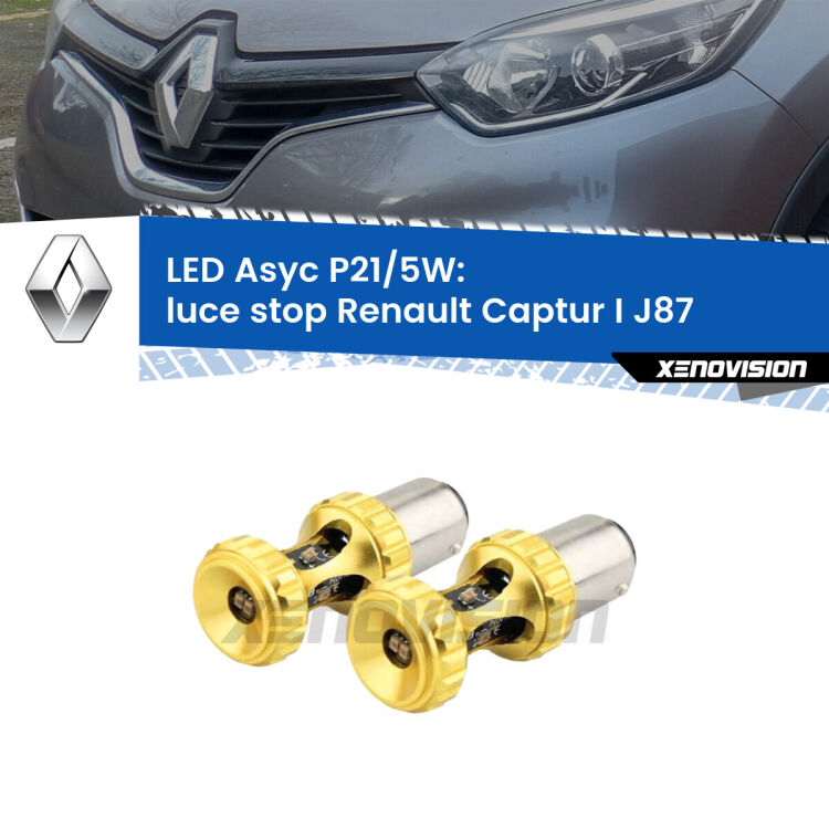 <strong>luce stop LED per Renault Captur I</strong> J87 2013 - 2015. Lampadina <strong>P21/5W</strong> rossa Canbus modello Asyc Xenovision.