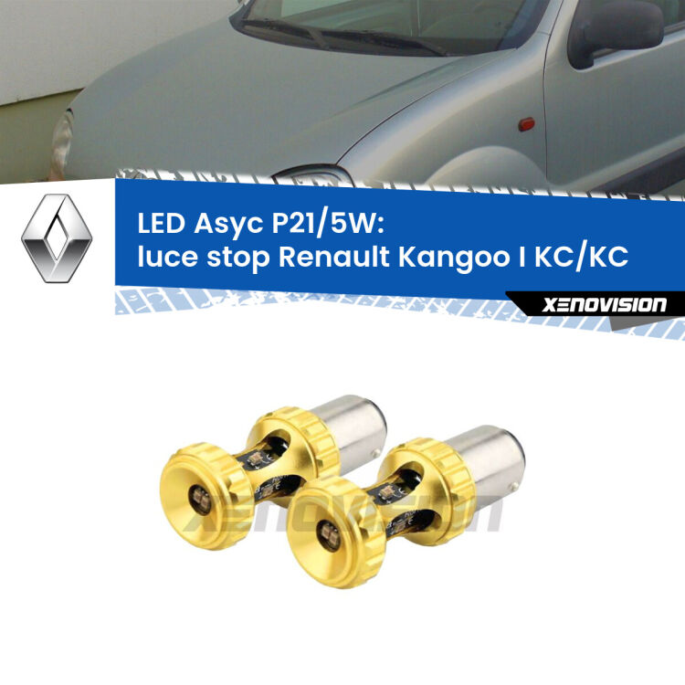 <strong>luce stop LED per Renault Kangoo I</strong> KC/KC 1997 - 2006. Lampadina <strong>P21/5W</strong> rossa Canbus modello Asyc Xenovision.