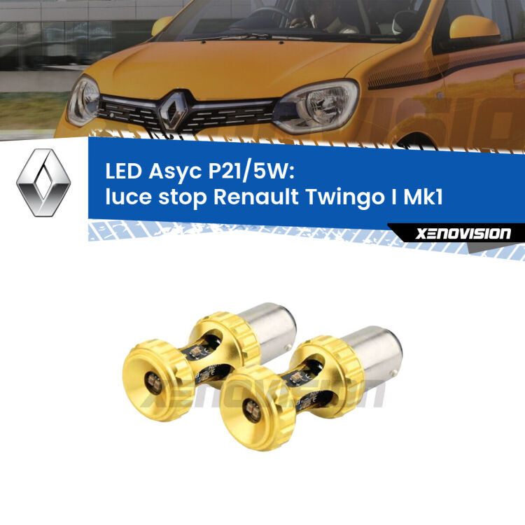 <strong>luce stop LED per Renault Twingo I</strong> Mk1 1993 - 2006. Lampadina <strong>P21/5W</strong> rossa Canbus modello Asyc Xenovision.