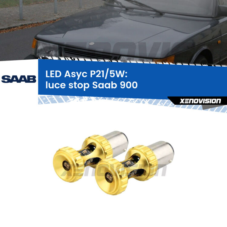 <strong>luce stop LED per Saab 900</strong>  1993 - 1998. Lampadina <strong>P21/5W</strong> rossa Canbus modello Asyc Xenovision.