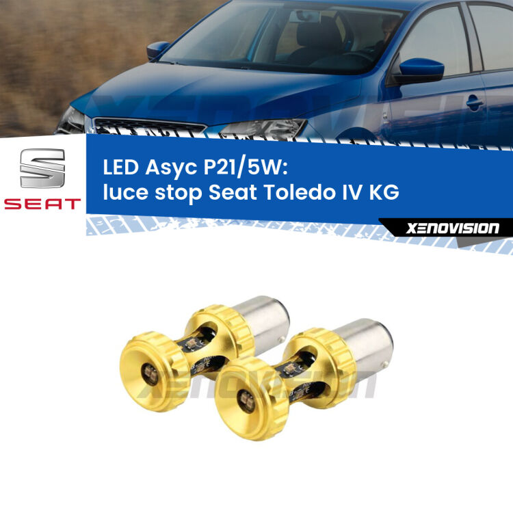 <strong>luce stop LED per Seat Toledo IV</strong> KG 2012 - 2019. Lampadina <strong>P21/5W</strong> rossa Canbus modello Asyc Xenovision.
