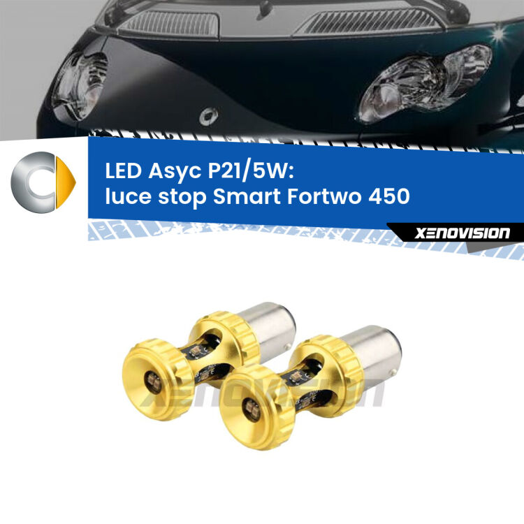 <strong>luce stop LED per Smart Fortwo</strong> 450 2004 - 2007. Lampadina <strong>P21/5W</strong> rossa Canbus modello Asyc Xenovision.