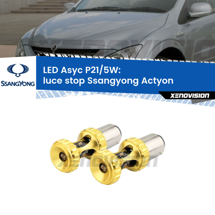 <strong>luce stop LED per Ssangyong Actyon</strong>  2006 - 2017. Lampadina <strong>P21/5W</strong> rossa Canbus modello Asyc Xenovision.
