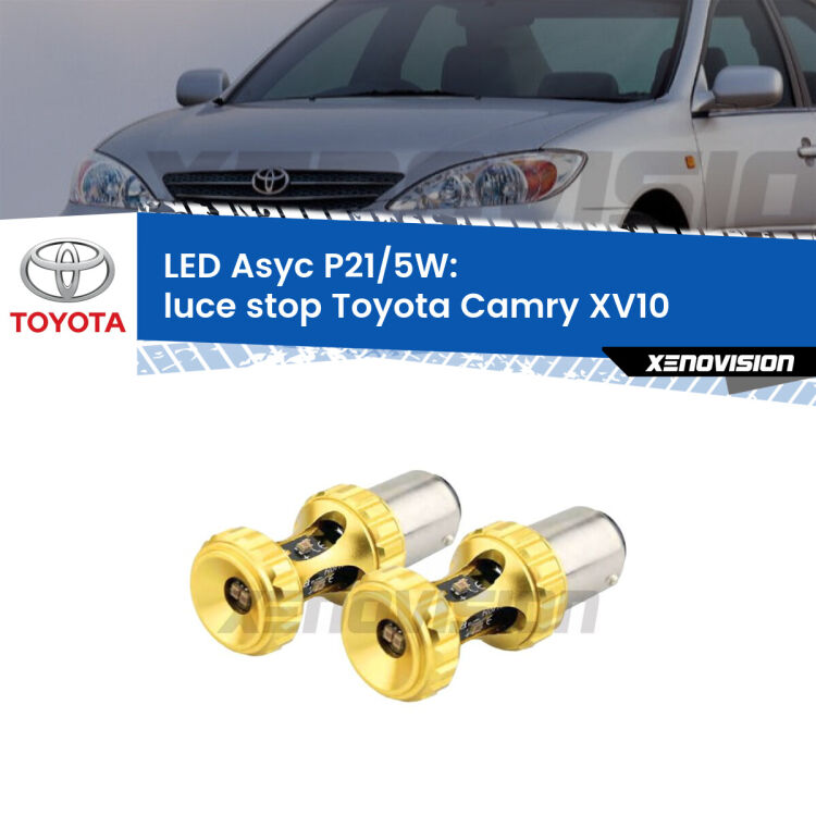 <strong>luce stop LED per Toyota Camry</strong> XV10 1991 - 1996. Lampadina <strong>P21/5W</strong> rossa Canbus modello Asyc Xenovision.