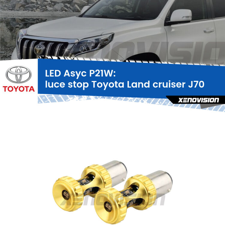 0 Luce Stop LED per Toyota Land cruiser J70 1984 - 1996: P21W Asyc <strong>Luce Stop LED per Toyota Land cruiser</strong> J70 1984 - 1996. Coppia lampade <strong>P21W</strong> super canbus Rosse modello Gear2.