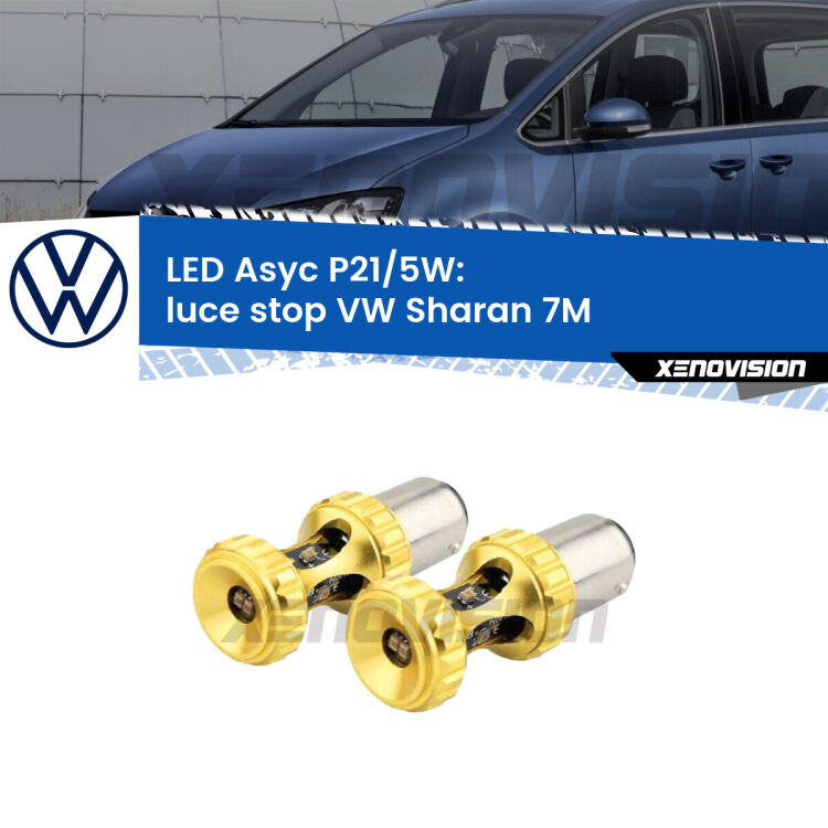 <strong>luce stop LED per VW Sharan</strong> 7M 1995 - 2010. Lampadina <strong>P21/5W</strong> rossa Canbus modello Asyc Xenovision.
