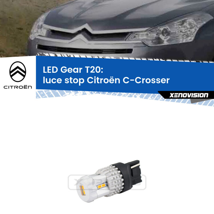 0 Luce Stop LED T20 Gear per Citroën C-Crosser 2007 - 2012 <strong>Luce Stop LED per Citroën C-Crosser</strong> 2007 - 2012. Lampada <strong>T20</strong> rossa modello Gear.