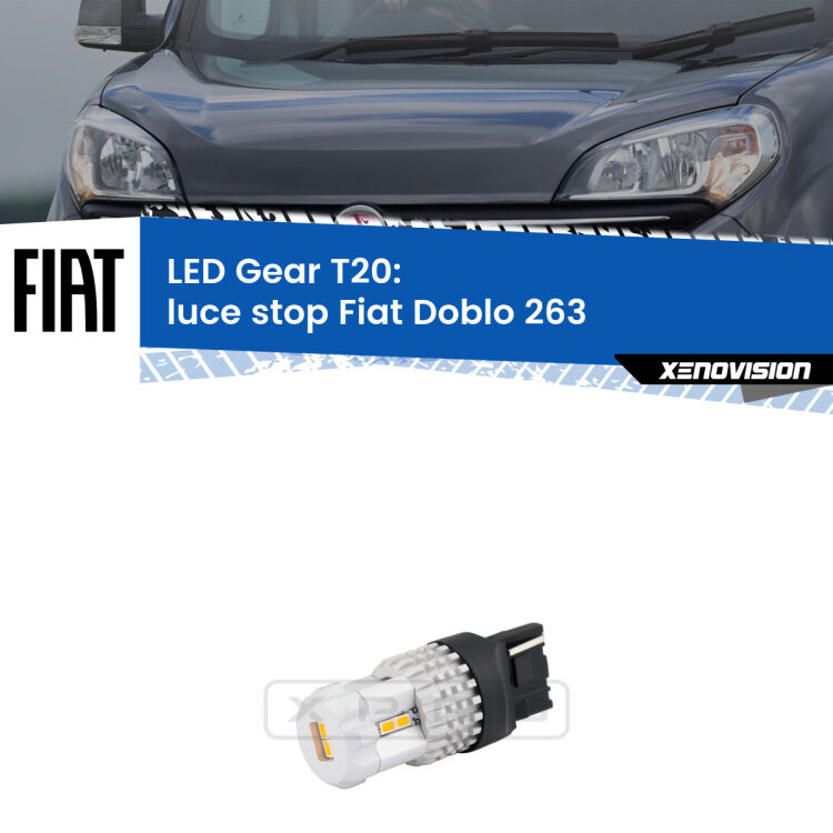 0 Luce Stop LED T20 Gear per Fiat Doblo 263 2015 - 2016 <strong>Luce Stop LED per Fiat Doblo</strong> 263 2015 - 2016. Lampada <strong>T20</strong> rossa modello Gear.