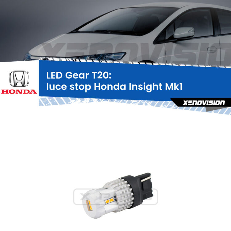 <strong>Luce Stop LED per Honda Insight</strong> Mk1 2000 - 2006. Lampada <strong>T20</strong> rossa modello Gear.