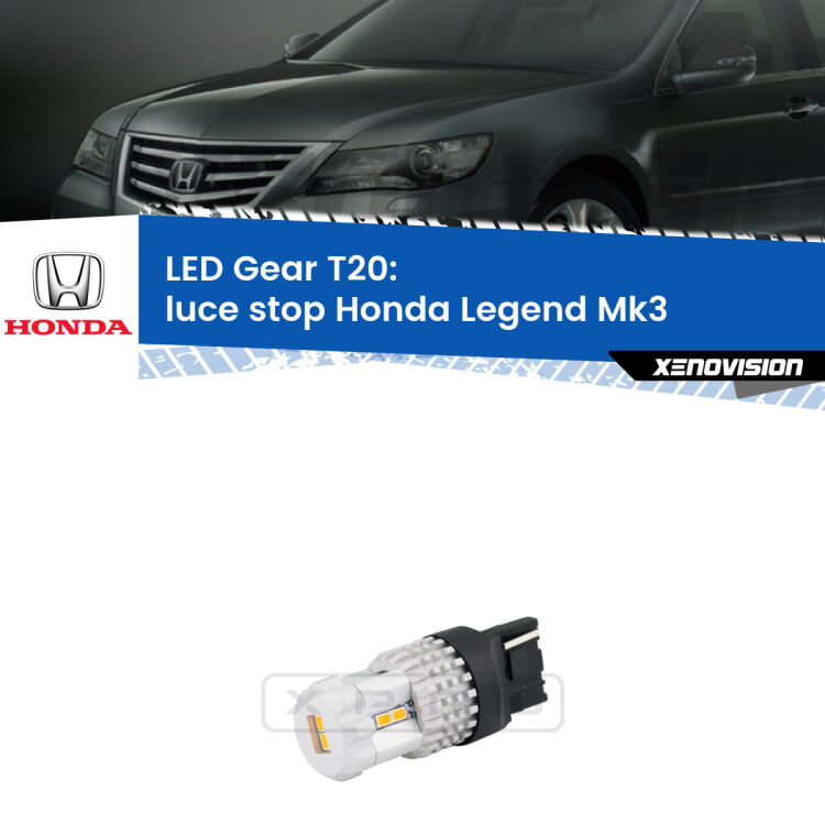<strong>Luce Stop LED per Honda Legend</strong> Mk3 1996 - 2004. Lampada <strong>T20</strong> rossa modello Gear.