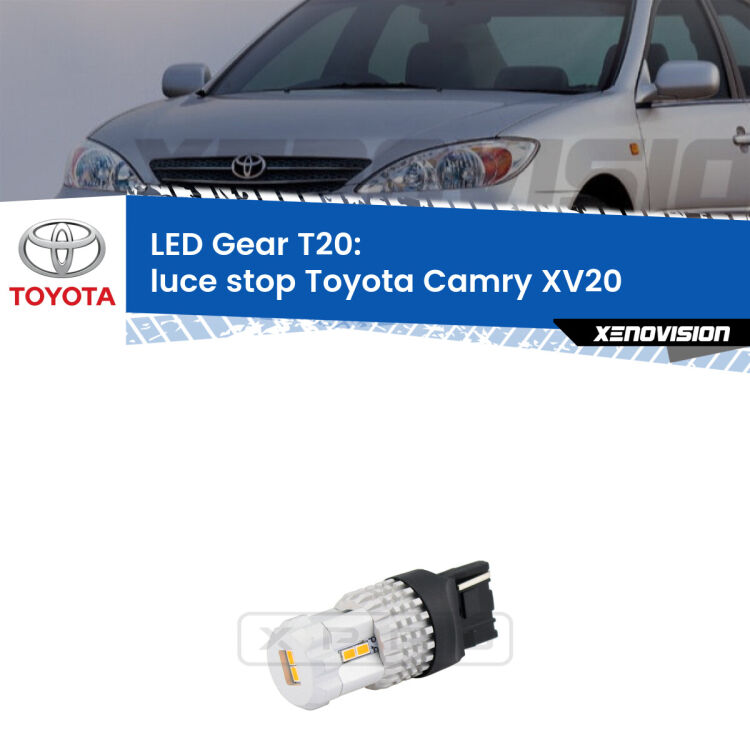 <strong>Luce Stop LED per Toyota Camry</strong> XV20 1996 - 2001. Lampada <strong>T20</strong> rossa modello Gear.