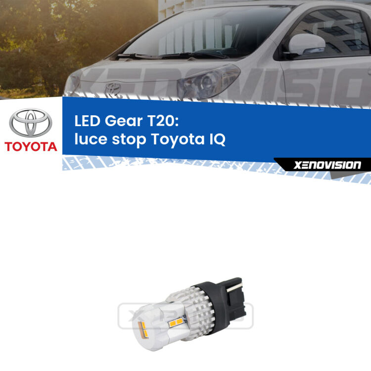 <strong>Luce Stop LED per Toyota IQ</strong>  2009 - 2015. Lampada <strong>T20</strong> rossa modello Gear.