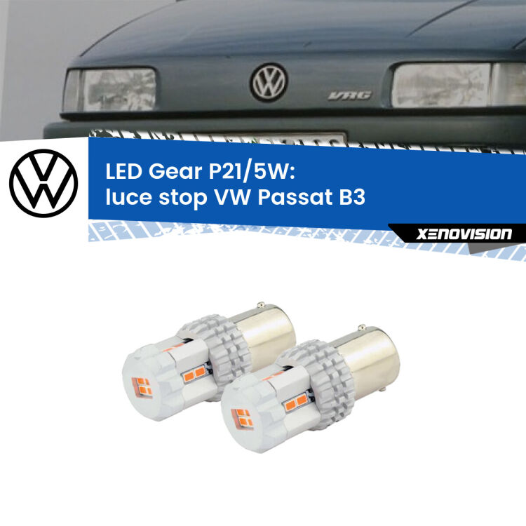 0 Luce Stop LED VW Passat B3 1988 - 1993: P21/5W Gear <strong>Luce Stop LED per VW Passat</strong> B3 1988 - 1993. Due lampade <strong>P21/5W</strong> rosse non canbus modello Gear.