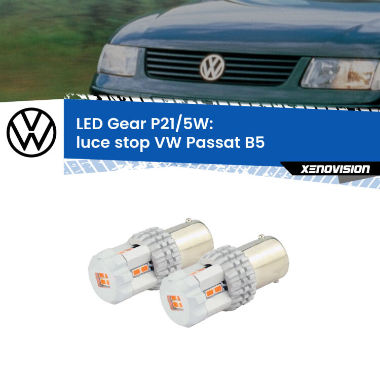 0 Luce Stop LED VW Passat B5 1996 - 2000: P21/5W Gear <strong>Luce Stop LED per VW Passat</strong> B5 1996 - 2000. Due lampade <strong>P21/5W</strong> rosse non canbus modello Gear.