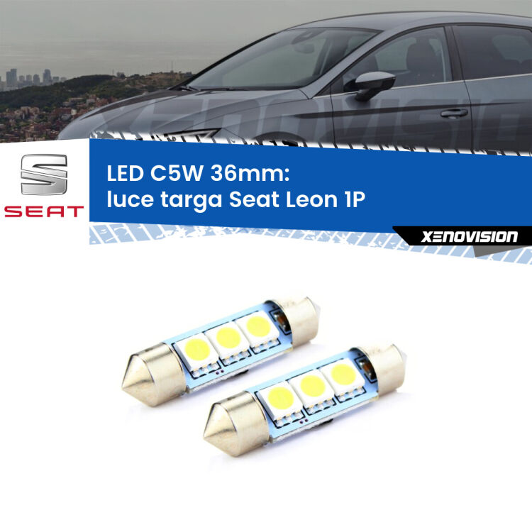 Illuminazione Targa A LED Per Audi A3 (2000-03) E A4 Avant B5 (1999-2001) – 18 LED, Bianco Xeno, Canbus